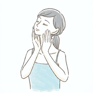 お顔のお手入れイラスト