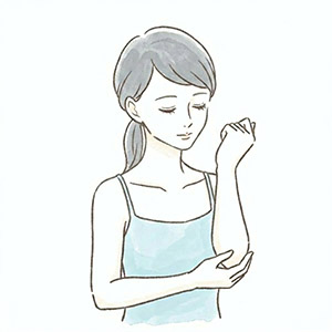 手・ひじの集中ケアイラスト