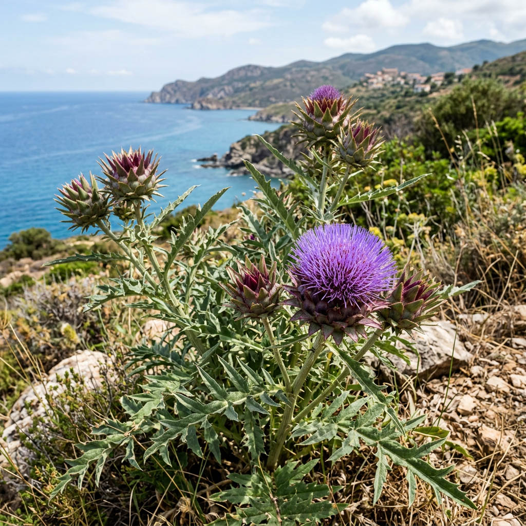 自生するアーチチョーク 