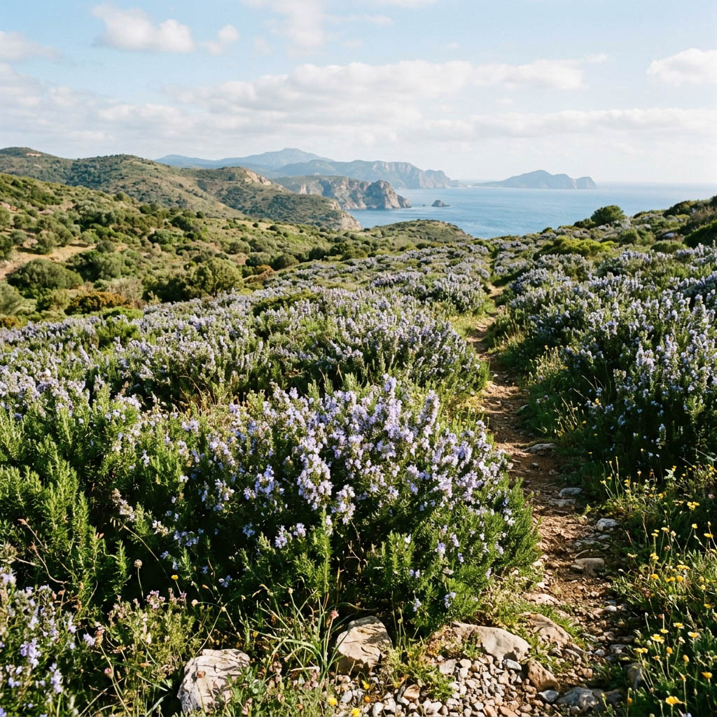 自生するローズマリー